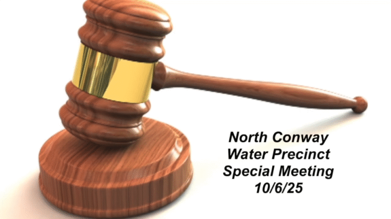 North Conway Water Precinct Special Meeting (10/6/25)